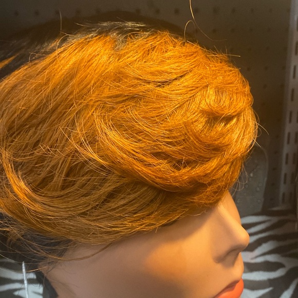 Pixie Cut Black with Brown #1B/33 Wig with Bangs Layered Wavy Human Hair It#AY - Picture 2 of 7